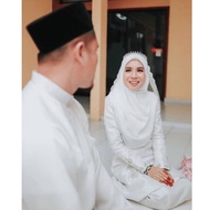 VEIL EVELYN VEIL LACE PENGANTIN VEIL NIKAH OFF WHITE