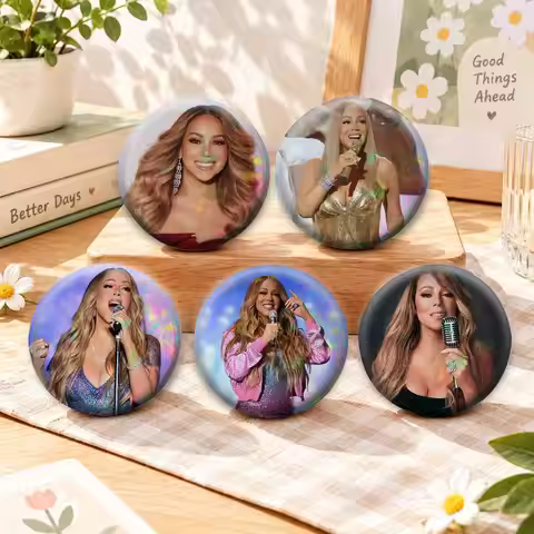 R&B Music M-Mariah Carey Badges Creative Tinplate Button PinsBrooch Badge Clothes Backpack