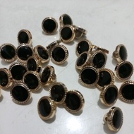 11mm black gold mushroom buttons, contents 100 pcs/