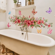 Wall Stickers Vines Flowers Butterfly Decoration Wall Stickers Self-Adhesive Wall Stickers