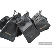 Thick Leather Bag 2 Zip Size (3.5x5)", (9x6)"