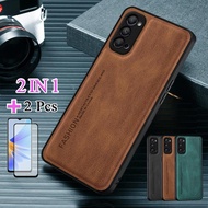 2 IN 1 For OPPO Reno 4 Phone Case Matte Casing Full Protection Leather Case