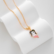 Hyl Jewelry 505N Kalung Titanium Anak Wanita Emas Muda Nama Murah Korea Anti Karat Asli Anti Karat M