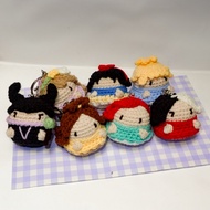 GANTUNGAN Disney Princess & Villain | Amigurumi Keychain | Disney Princess Keychain | Crochet