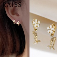 Silver Earrings Silver 925 Flower Pendant Daisy Hoop Earrings Hikaw Silver Earrings for Women Pierci