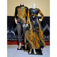 KATUN KEMEJA Couple Batik Clothes For Men And Women Original Cotton - Muslim Batik Gamis Shirt - Batik Celebration Clothes M L XL XXL