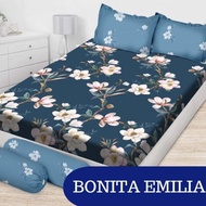 SM Sprei Bonita EMILIA Dispers 3D Flat King Size 180x200cm New Desain