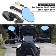 For Zontes 368G 368E 368D 368M 368K Universal Motorcycle Aluminum Foldable Rearview Mirror Adventure