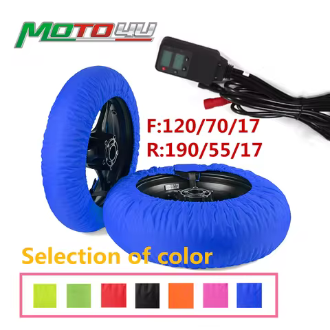 120/190 Universal Digital Front and Rear Motorcycle Tyre Warmer Tire Warmer Thermo Bike Blankets Tem