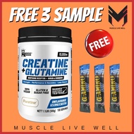 Mk Muscle Kingdom Creatine + Glutamine 500g (Free 3 Sample) 100 serving halal creatine, halal glutam