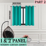 [ LC Curtain Design ] SHORT Semi-Opaque Curtain / Semi-Blackout Curtain (Up to 80% Dim-Out)(PART 2)