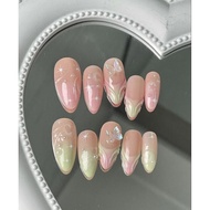 Gel Nails Vietnam Y2K Pink Green