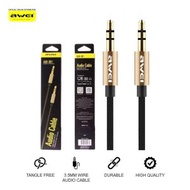 AWEI - AUX-001 高品質 1米長 影音線 音頻線 3.5mm to 3.5mm 立體聲音源線 音訊連接線 公對公音頻線 AUX 線 耳機線 AUX無損音質