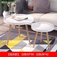 ㍿☁(SG Seller)Round Coffee Table Set Wooden Home Nordic