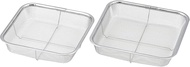 Yoshikawa 2609375 Tsubame Sanjo Stainless Steel Square Colander, 7.9 inches (20 cm), 8.7 inches (22