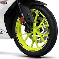 DualColorStampe Motorcycle Rim Strip Set for 2 Wheels from 15 to 19 Inch | Motorcycle Wheel Sticker 