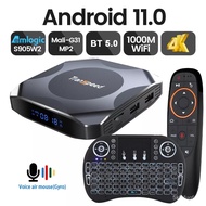 Transpeed Android 11 TV BOX BT5.0 3D Fast Dual 1000M WiFi 4K 4GB 64GB 32GB Media Player Amlogic S905W2 M G31 AV1 Set Top