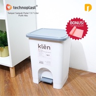 Hygienic Aesthetic Foot Pedal Dust bin Trash Can White Ash Klen Technoplast 14 L
