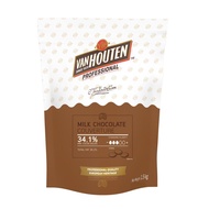 Van Houten Milk Chocolate Coverture 34.1% แวนฮูเต็น ช็อกโกแลตนม ขนาด 1.5 kg.