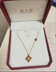 周大福黃金四葉草頸鏈