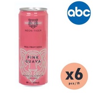 NEON TIGER 粉紅番石榴真果汁梳打 Pink Guava 330ml x 6 (1240000017519)