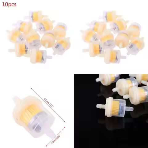 J0MA 10x 4/25'' 4mm Hose Motorcycle Scooter Filter Clear Inline Gas New