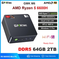 GMKtec M6 Mini Pc AMD Ryzen 5 6600H DDR5 32GB 500GB Nvme WiFi6 BT5.2 Windows 11 Pro DesktopComputer