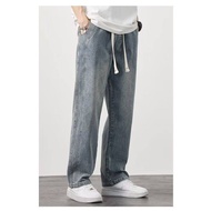 MNO.9 Cargo Jeans E012 Long Pants For Men Elastic Waist With A Drawstring