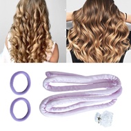 Soft Heatless Curling Rod Headband Lazy Curler Hair Diy Wave Sleep Headband W/ Two Ribbon G0o8
