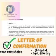 Letter of Confirmation/Surat Kebenaran/Employee Confirmation Letter Template - Microsoft word