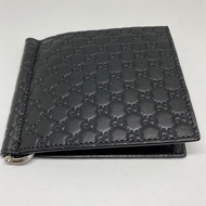Brand New Gucci Men Microguccissima Money clip Leather Wallet in Black (moneyclip)
