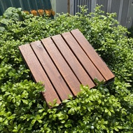 Natural 6-slat plastic blister wood floor, 2cm thick for balcony (30x30x2cm), home decor, exported a