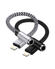 2Pack iPhone Headphone Adapter, [Apple MFi Certified] Lightning to 3.5mm Headphone/Earphone Audio Au