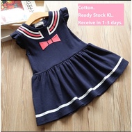 Girls Clothing Baby Dress Toddler Kids Girl Sailor Navy Dress (1-3 Year)