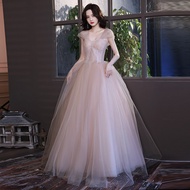 EAGLELY Elegant Pink Tube Long Evening Dress Women 2024 Temperament Annual Civil Gown For Ninang Wed