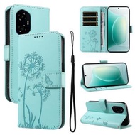 全城熱賣 - 適用於Honor 300 蒲公英壓花圖案手機皮套（綠色）