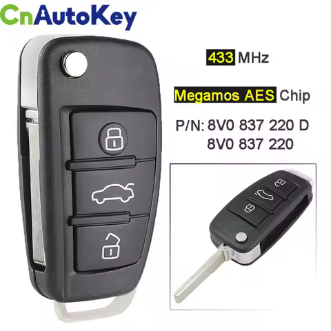 CN008044 433MHz PN: 8V0 837 220 D 8V0837220D 8V0837220 Keyless Remote Car Key Fob for Audi A3 S3 201