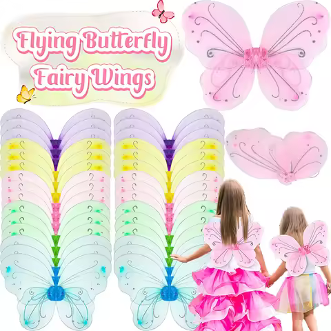 6-36 Pcs Fairy Wings Bluk Butterfly Wings Costume for Birthday Wedding Decoration Dress up Butterfly