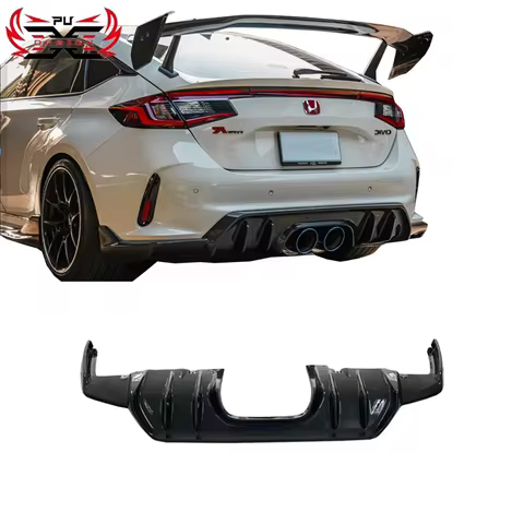 for Honda Civic TypeR FL5 Carbon Fiber Rear Diffuser Rear Bumper Lower Lip Civic FL5 AD Style Body K