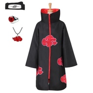 Cosplay Costume Narut Akatsuki Cloak Anime Red Cloud Robe Halloween Cloak