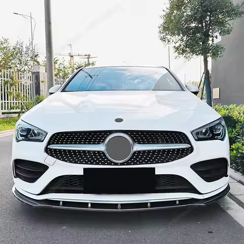 Black Front Bumper Lip Splitter Diffuser For Mercedes Benz CLA Class C118 W118 X118 CLA180 200 220 2