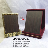 WOOD PLAQUE | PLAK KAYU VELVET KOTAK SONGKET EP801/EP737/WB305