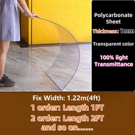 PC Flat Transparent Roof / Atap Cerah Lutsinar Rata 1mm Polycarbonate / Greenhouse / Awning Sheet / 