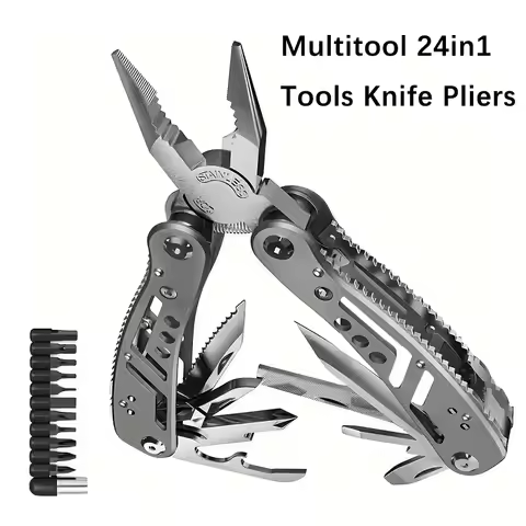 Multitool 24in1 With Mini Tools Knife Pliers And 11 Bits Multi Tool All In One Multi Function Gear C