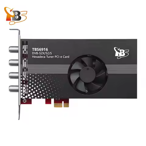 TBS6916 DVB-S2X/S2/S 16 TV Tuner PCIe Card Digital Satellite TV Card for Watching and Recording Sate