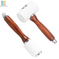 2Pcs Leather Carving Hammer Wood Handle Leathercraft Mallet Straight T Shape Leather Working Mallet 