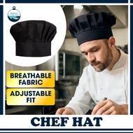 Chef Hat Cotton Hat Hotel Kitchen Restaurant Canteen Professional Chef Hat Baking Shop Topi Dapur To