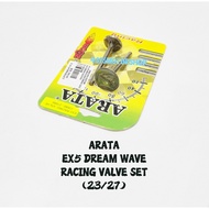 [ ARATA / LEO RACING ] RACING HEAD VAVLE SET EX5 DREAM WAVE CLASS 1 SRL INTAKE EXHAUST IN + EX 23MM 