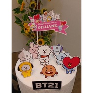❈BTS BT21 Cake Topper Set