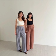 Kf - ZFS CELANA KULOT FENI / JANELLE HIGHWAIST CRINCLE PANTS / OUTFIT CELANA KULOT HIGHWAIST KEKANIA